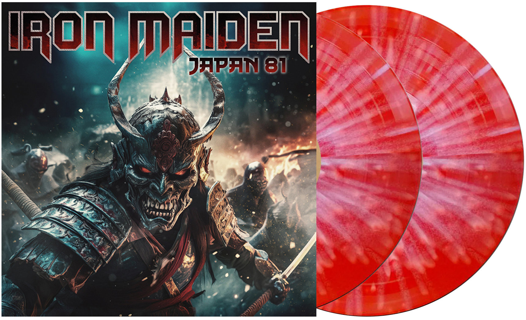 Iron Maiden - Japan 81 (Red & White Splatter Vinyl) (Vinyl LP (nagylemez))