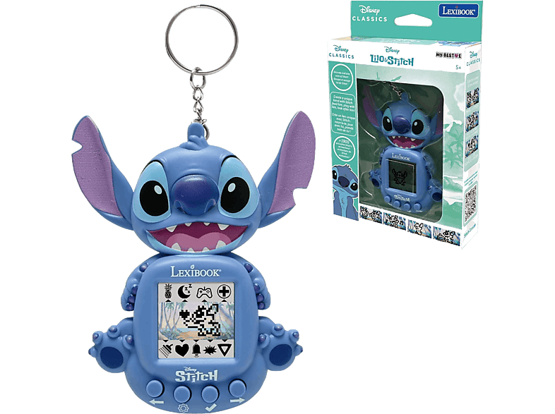 Tamagotchi - Lexibook My Best-e Stitch, Compañero Interactivo y Educativo para niños, 8 categorías de Juegos, Pantalla a Color