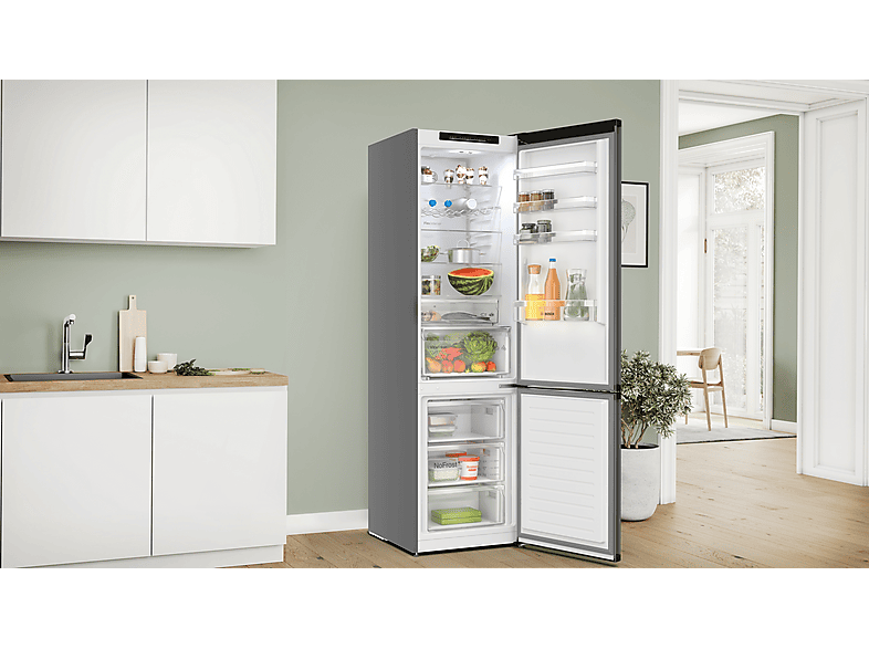 BOSCH KGN39OCAF Serie 4 Kühlgefrierkombination (A, 363 l, 2030 mm hoch, Anthrazit)