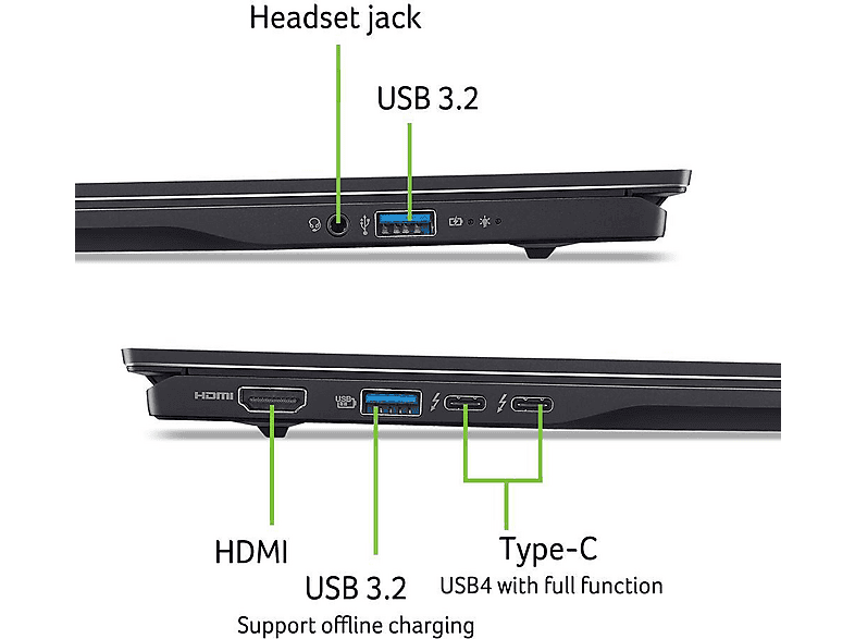 Thumbnail - ACER Swift 16 AI OLED (SF16-51T-76UB) mit 120 Hz Display Tastaturbeleuchtung, EVO, - Zoll Core™ Ultra 7 258V 32 GB 1 TB ...