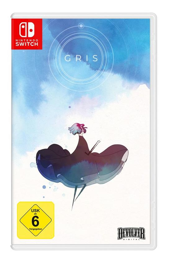 Nintendo Switch Spielhülle mit einem Mädchen-Artwork auf weißem Hintergrund.