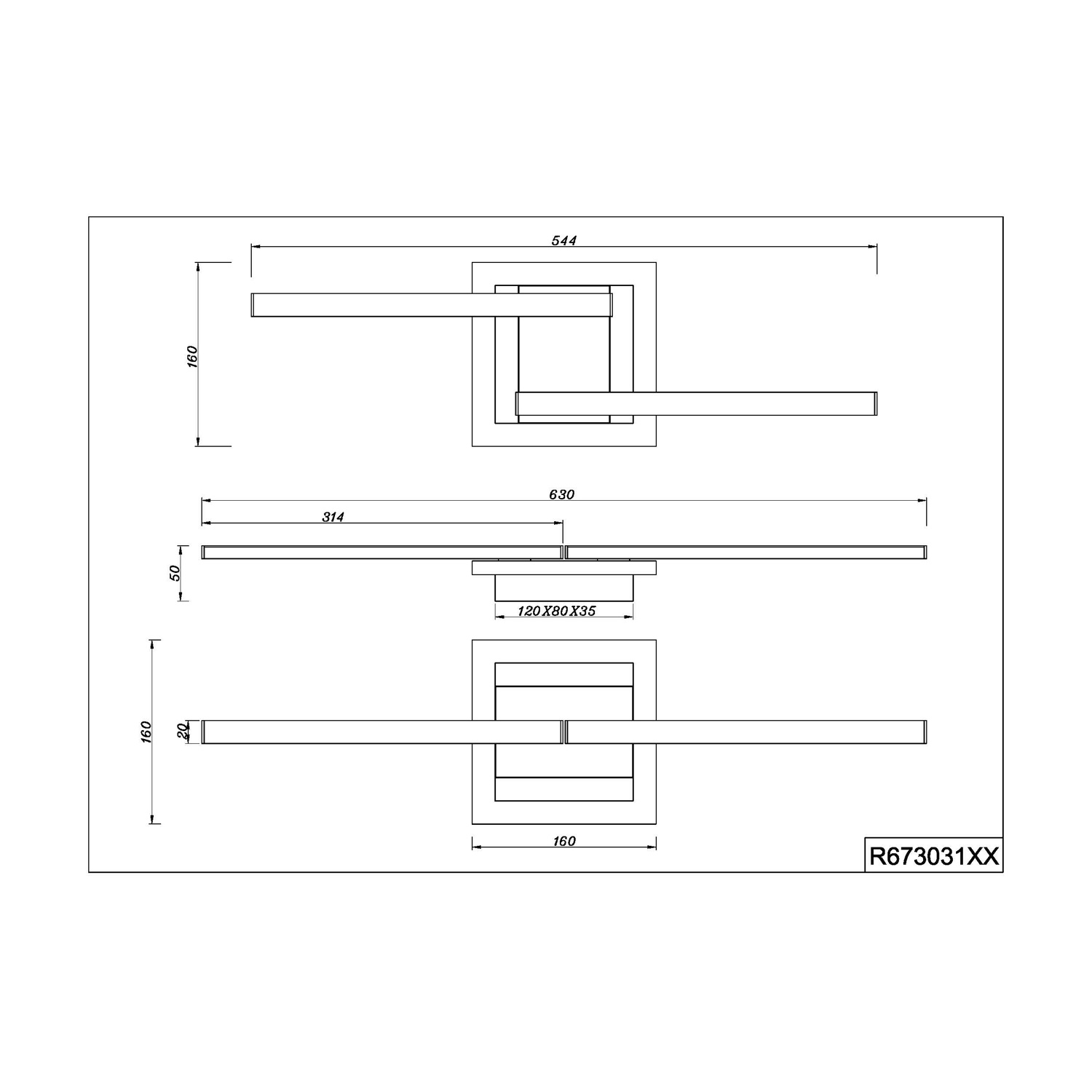 Un diagramma schematico con le dimensioni di un portasciugamani a parete.
