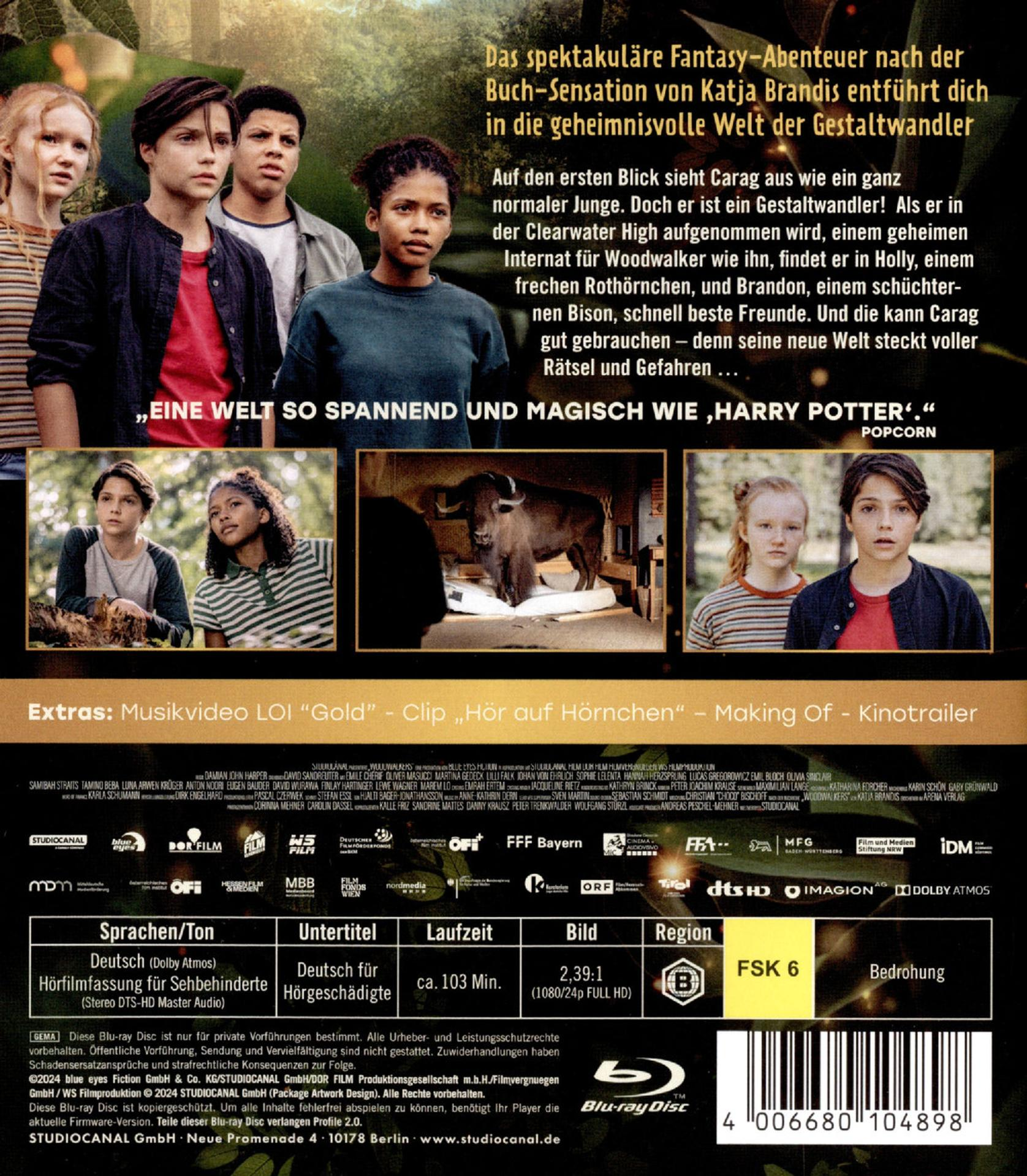 Filmposter mit einer Gruppe von Kindern und einem Bison, mit Text auf Deutsch.