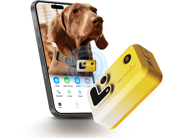 Lokalizator dla psów/kotów ENABOT Rola PetTracker Żółty – zdjęcie 2