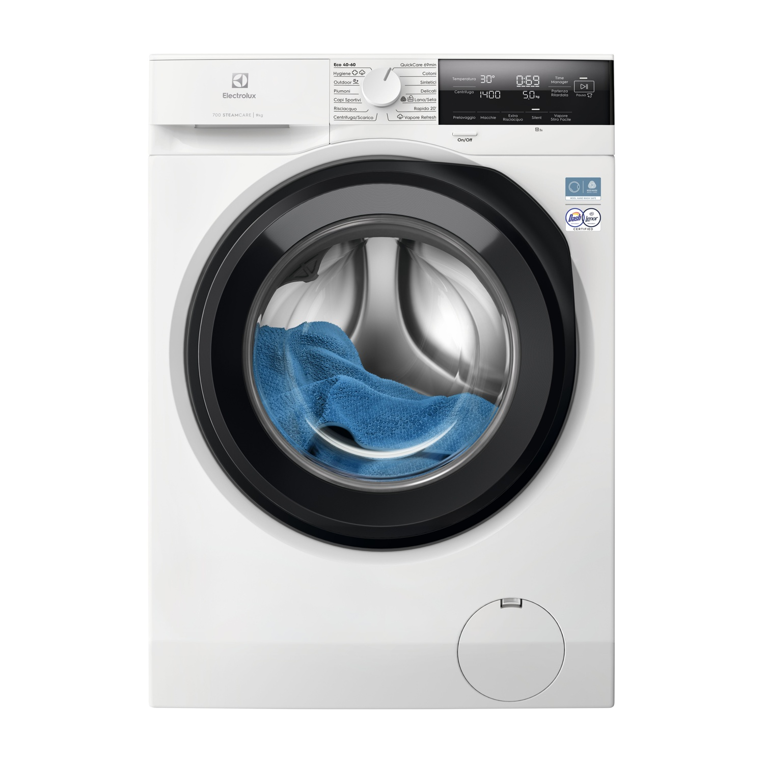 Lavatrice AEG L6FBI945 A Carica Frontale 9kg - Classe A Con ProSense E GentleCare, Bianco - Foto 2