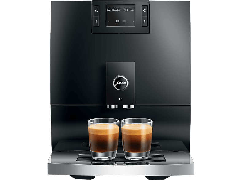 Jura 15599 C3 Kaffeevollautomat (Piano Black, Professional Aroma Grinder (P.A.G.), 15 bar)