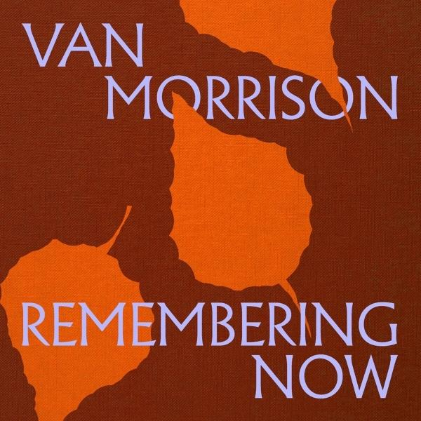 Albumcover mit Schriftzug 'Van Morrison' und orangefarbenen Blattformen.