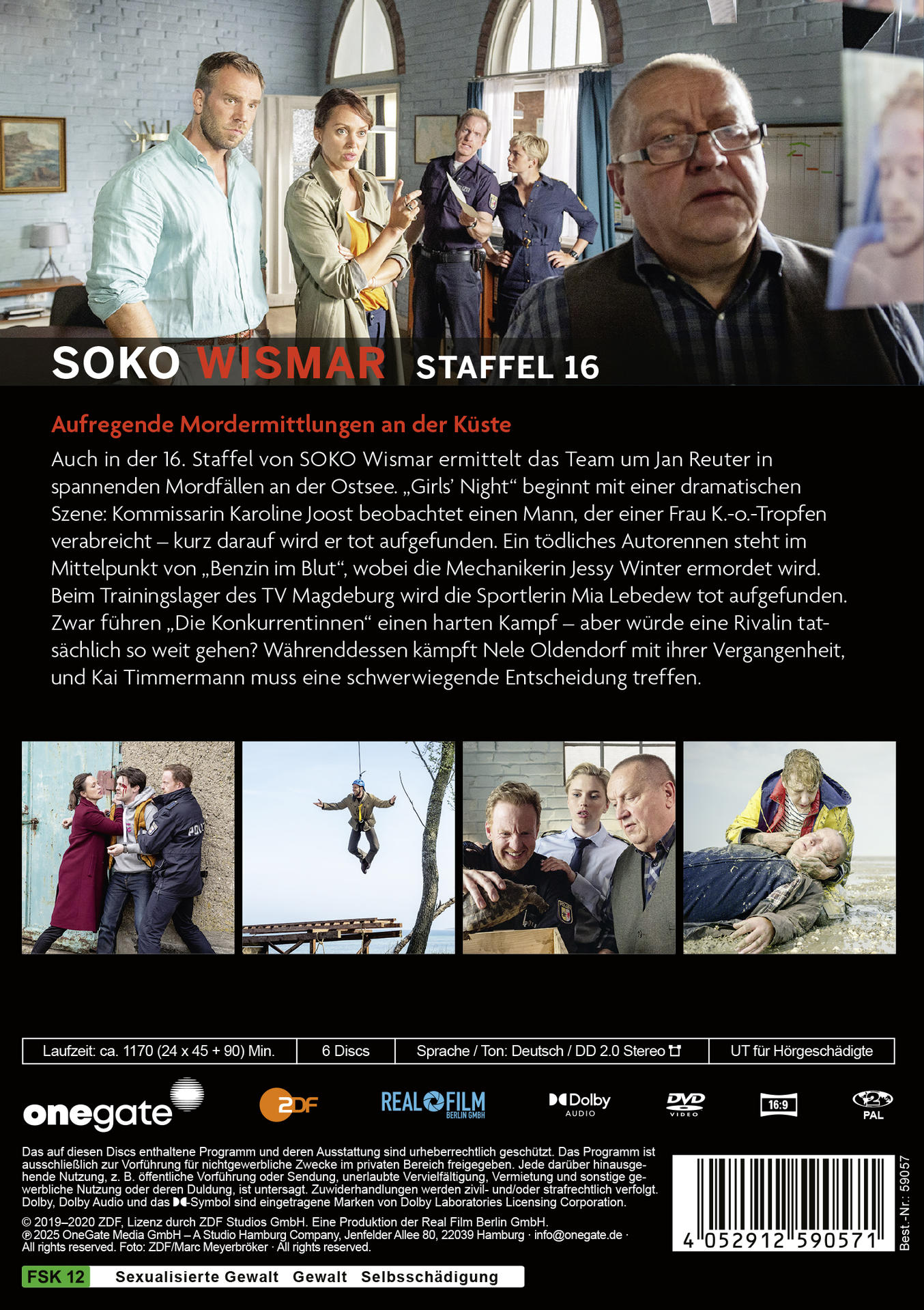 DVD-Cover mit einer Gruppe von Leuten in einem Raum, Text auf Deutsch.