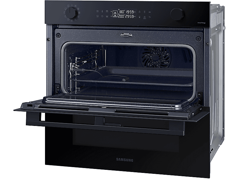 SAMSUNG NV7B45502AK/U1 Dual Cook Flex, Einbaubackofen (Einbaugerät, 76 l, 595 mm breit), Serie 4