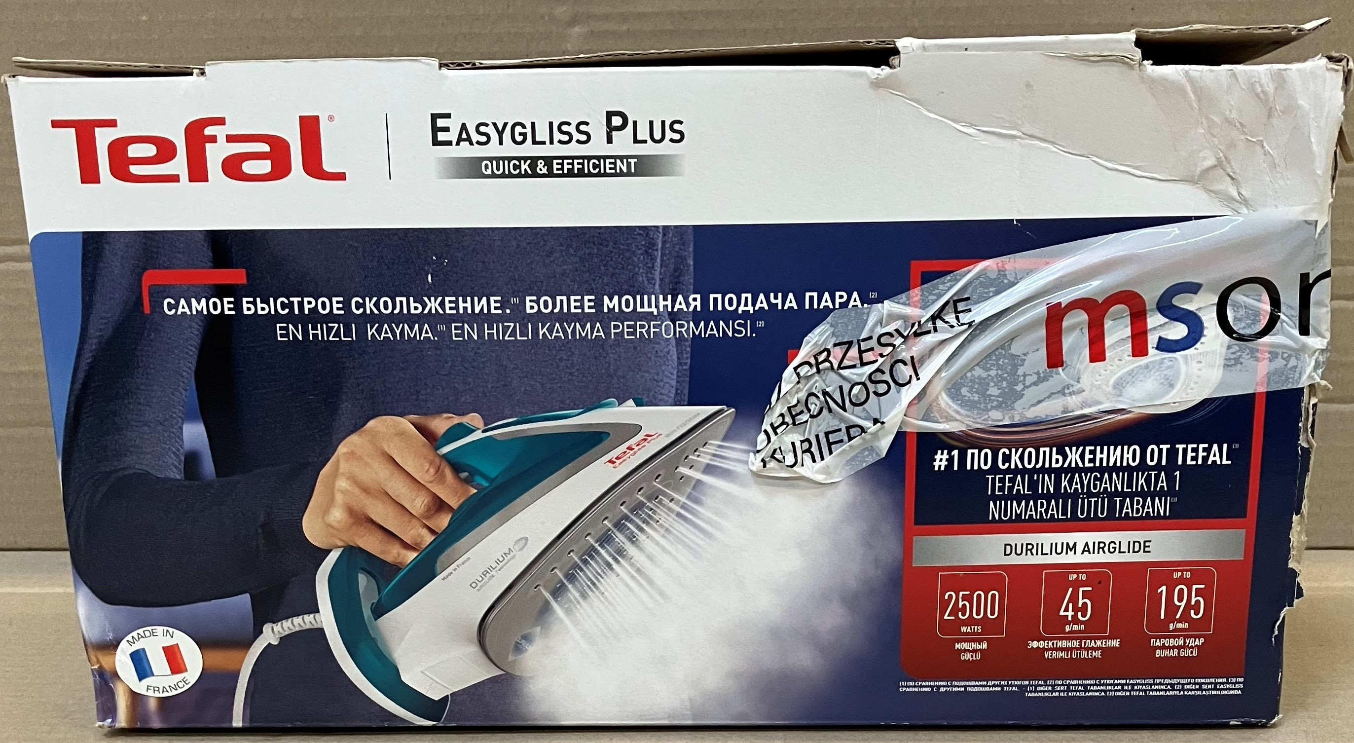 OUTLET - Żelazko TEFAL FV5718 Easygliss Plus Biało-zielony