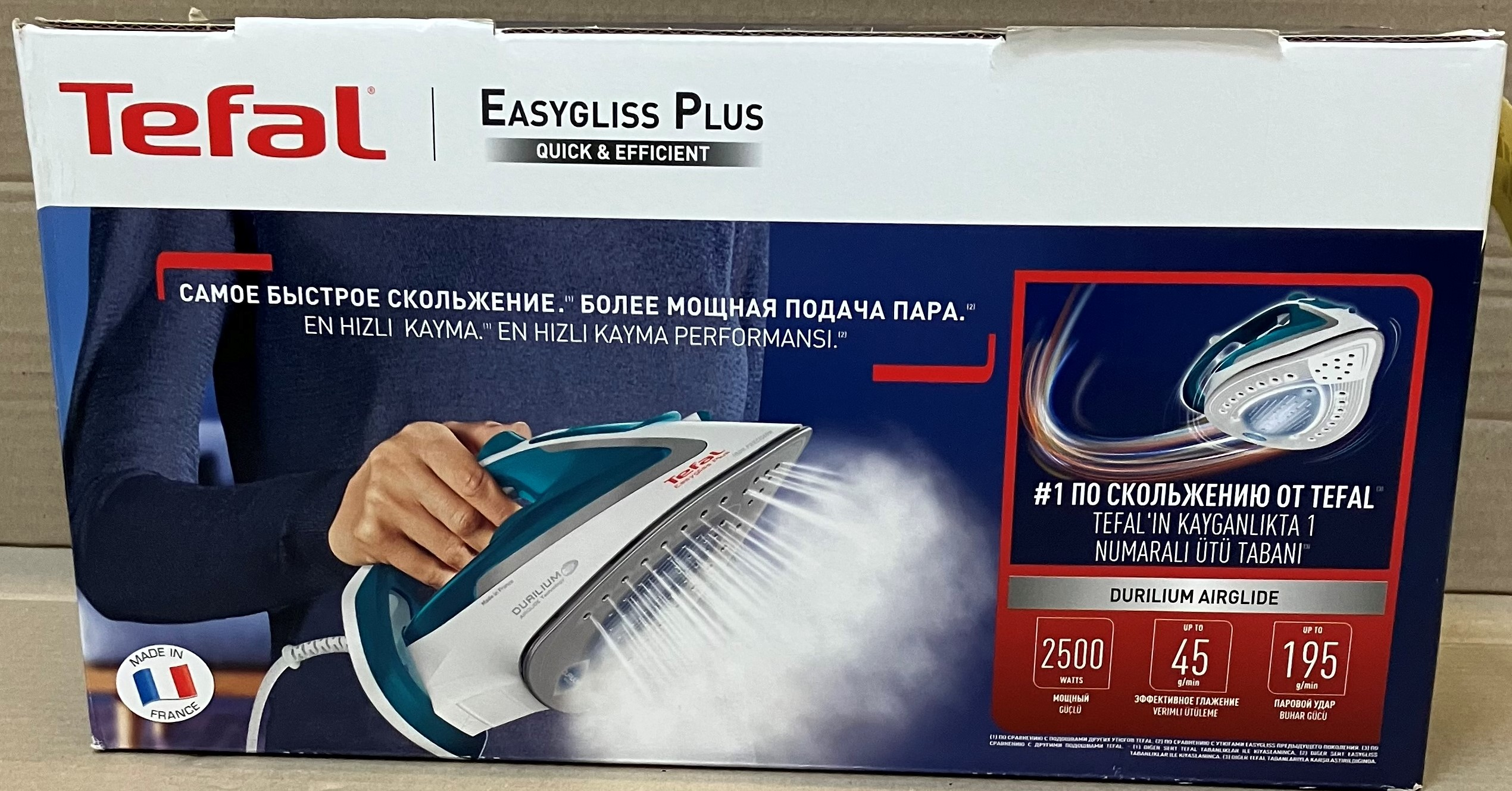OUTLET - Żelazko TEFAL FV5718 Easygliss Plus Biało-zielony