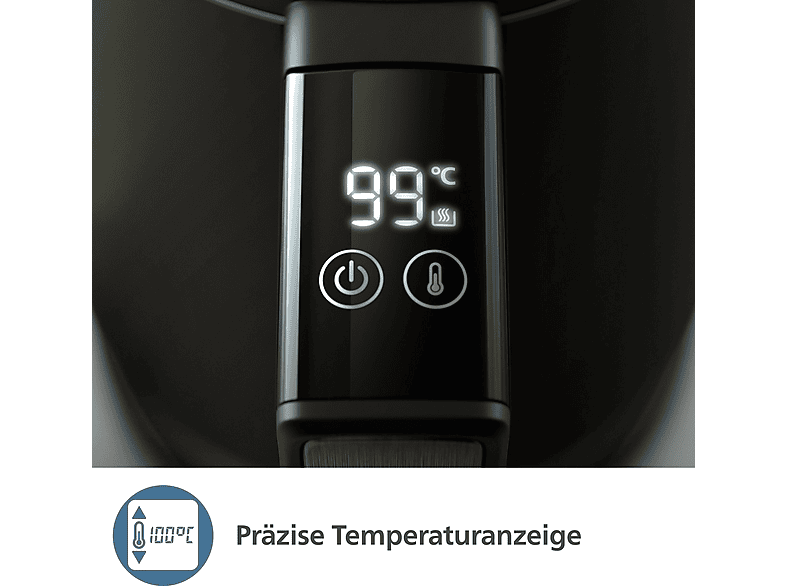 Philips HD9396/90 7000 Series Doppelwandiger Wasserkocher (Schwarz, 1.7 l, 2200 Watt) — Foto 5 von 5