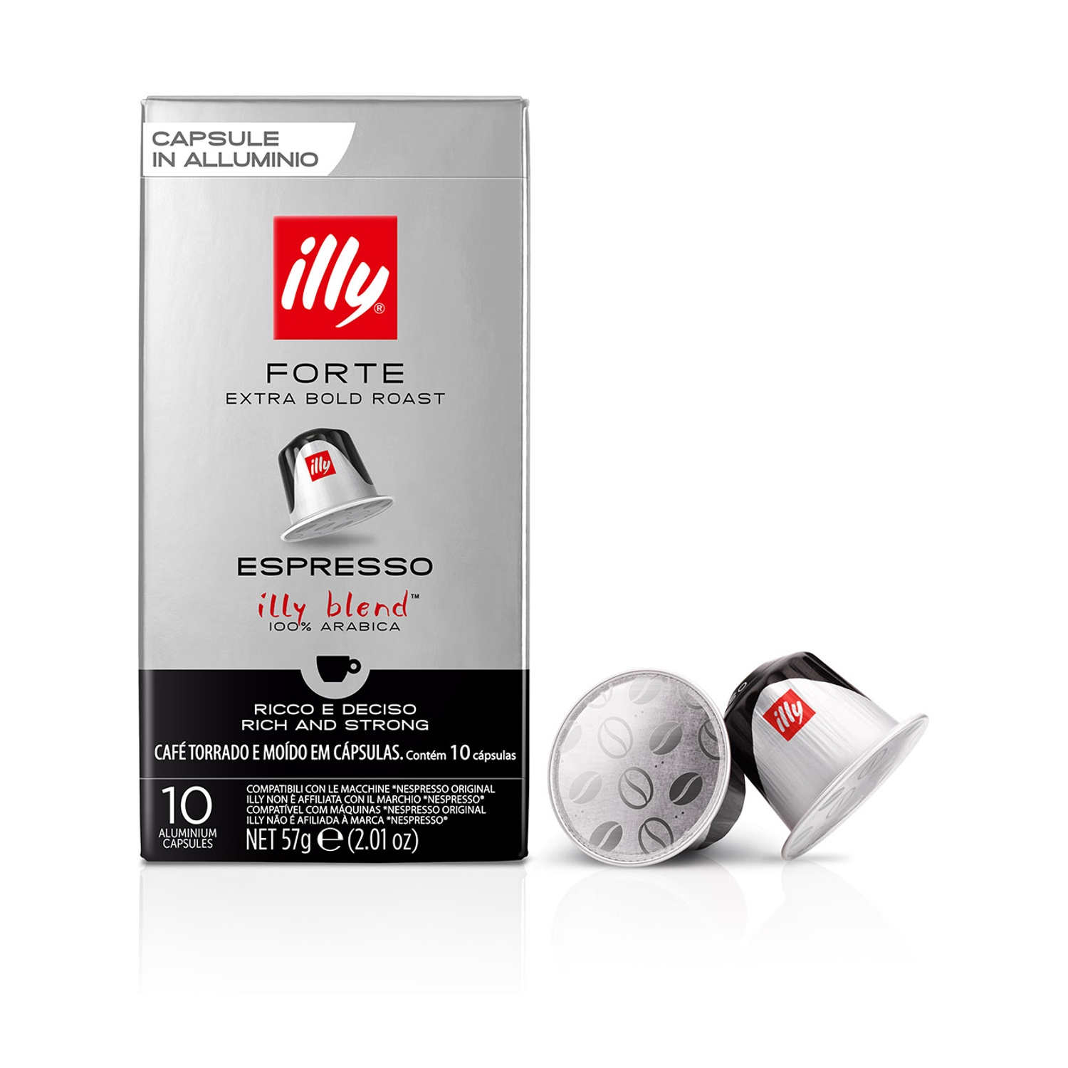 ILLY Caffè in capsule 10 Capsule Comp. Forte, Compatibili Nespresso, 0,057 kg