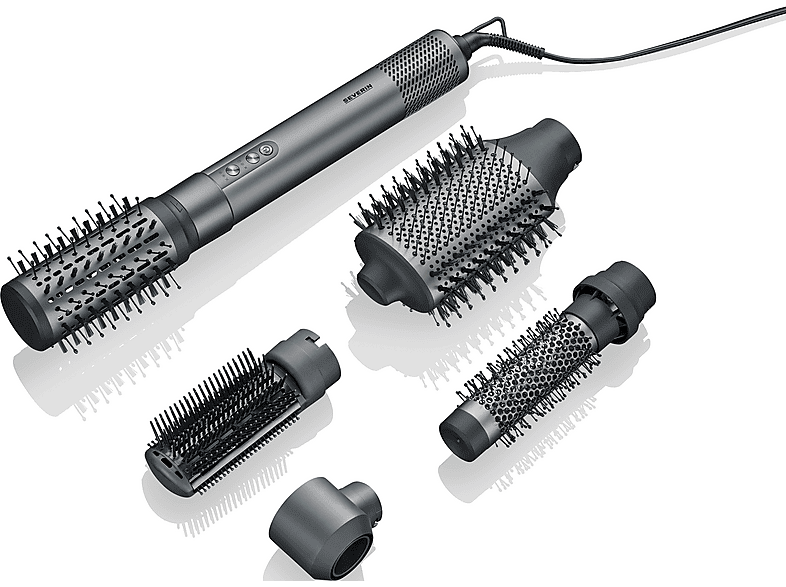 Severin WL 0683 Hot-Air-Multi-Styler Anthrazit, 1400 Watt, 5 Aufsätze