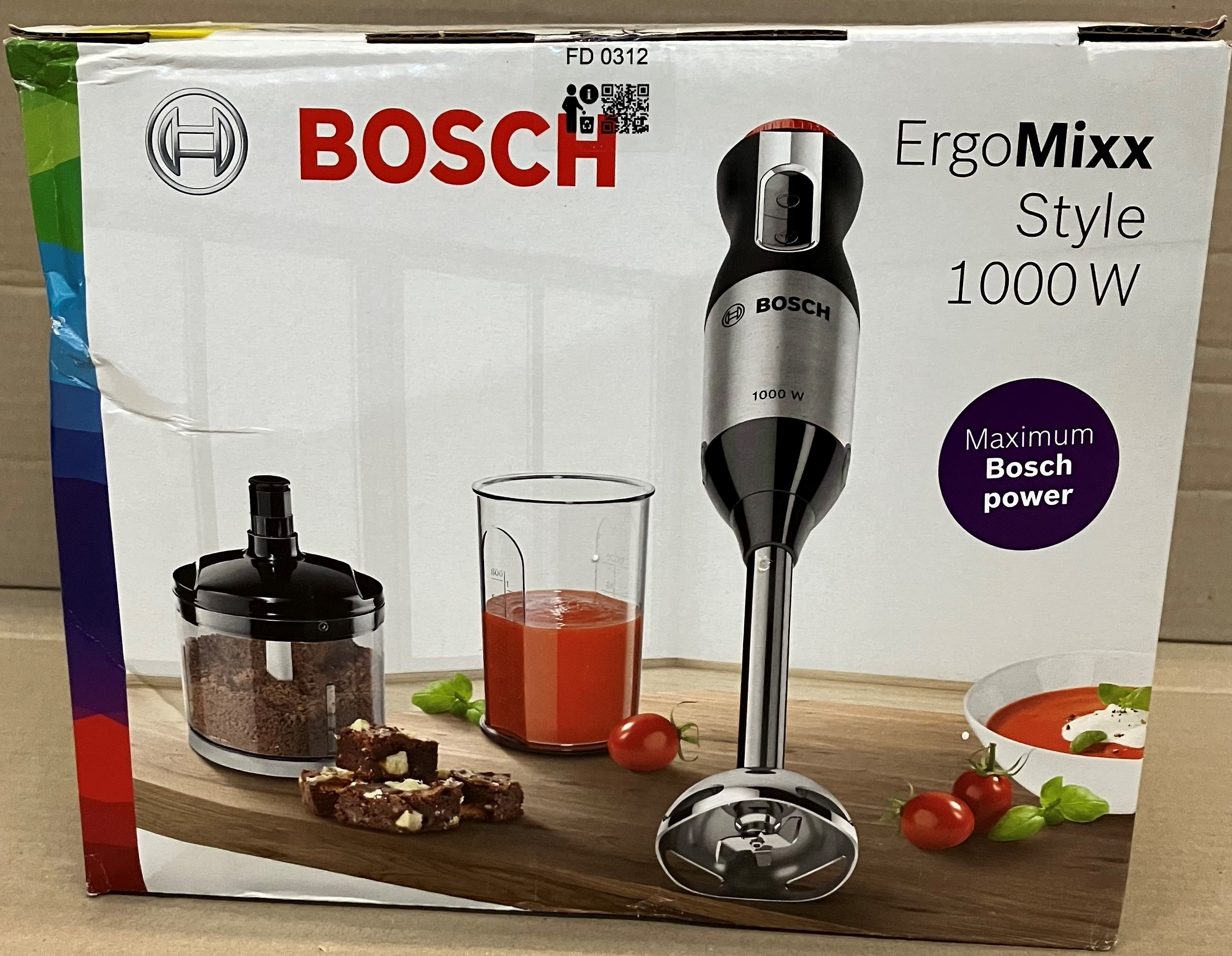 OUTLET -  Blender ręczny BOSCH MS6CM6120 ErgoMixx Style Czerwono-srebrny