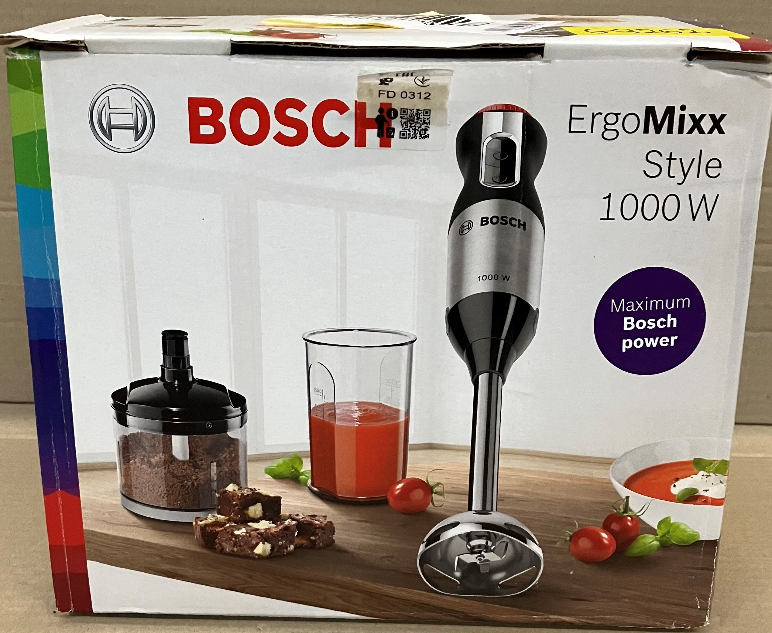 OUTLET - Blender ręczny BOSCH MS6CM6120 ErgoMixx Style Czerwono-srebrny