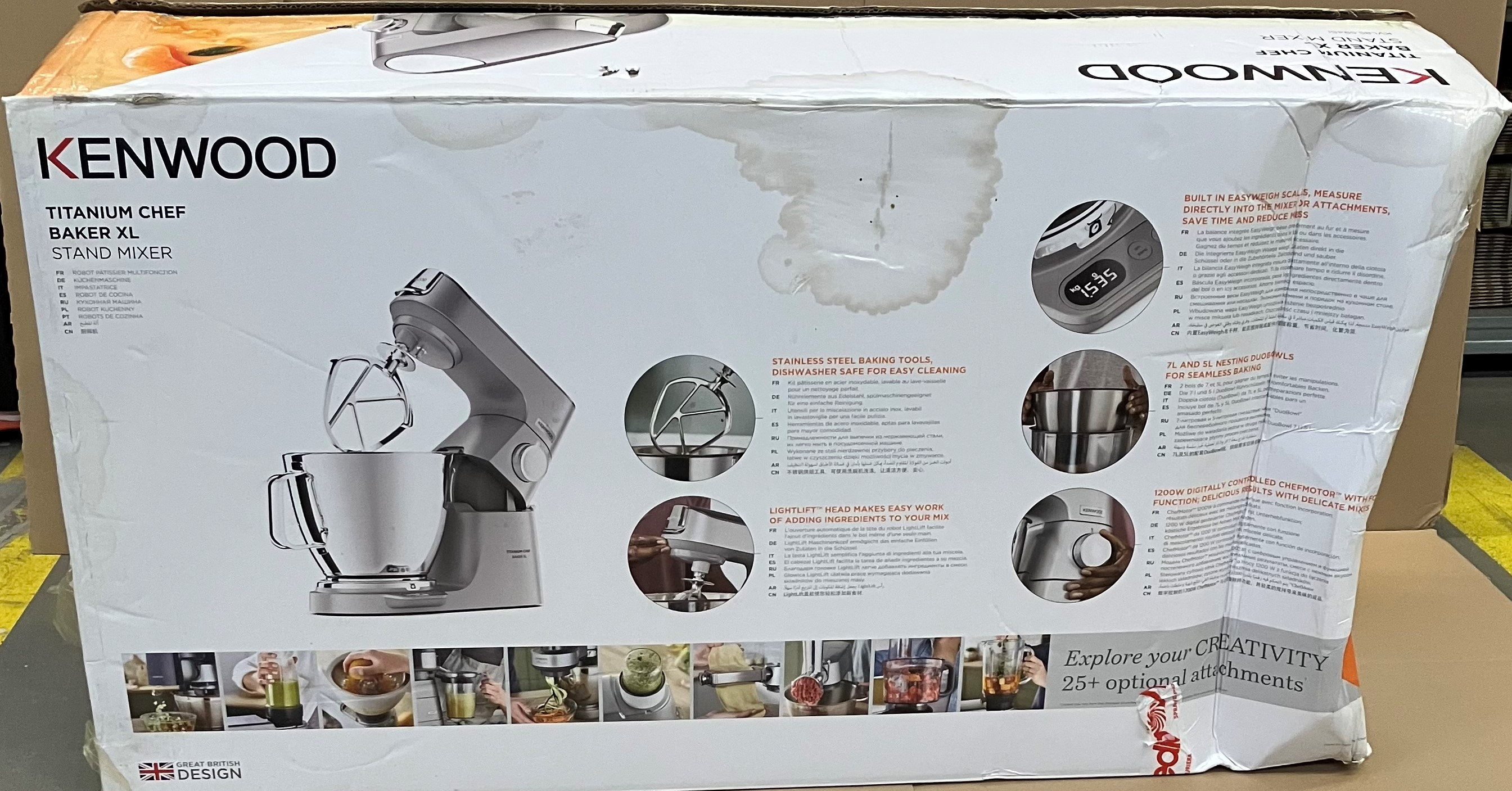 OUTLET - Robot planetarny KENWOOD KVL85.594SI Titanium Chef Baker XL Srebrny