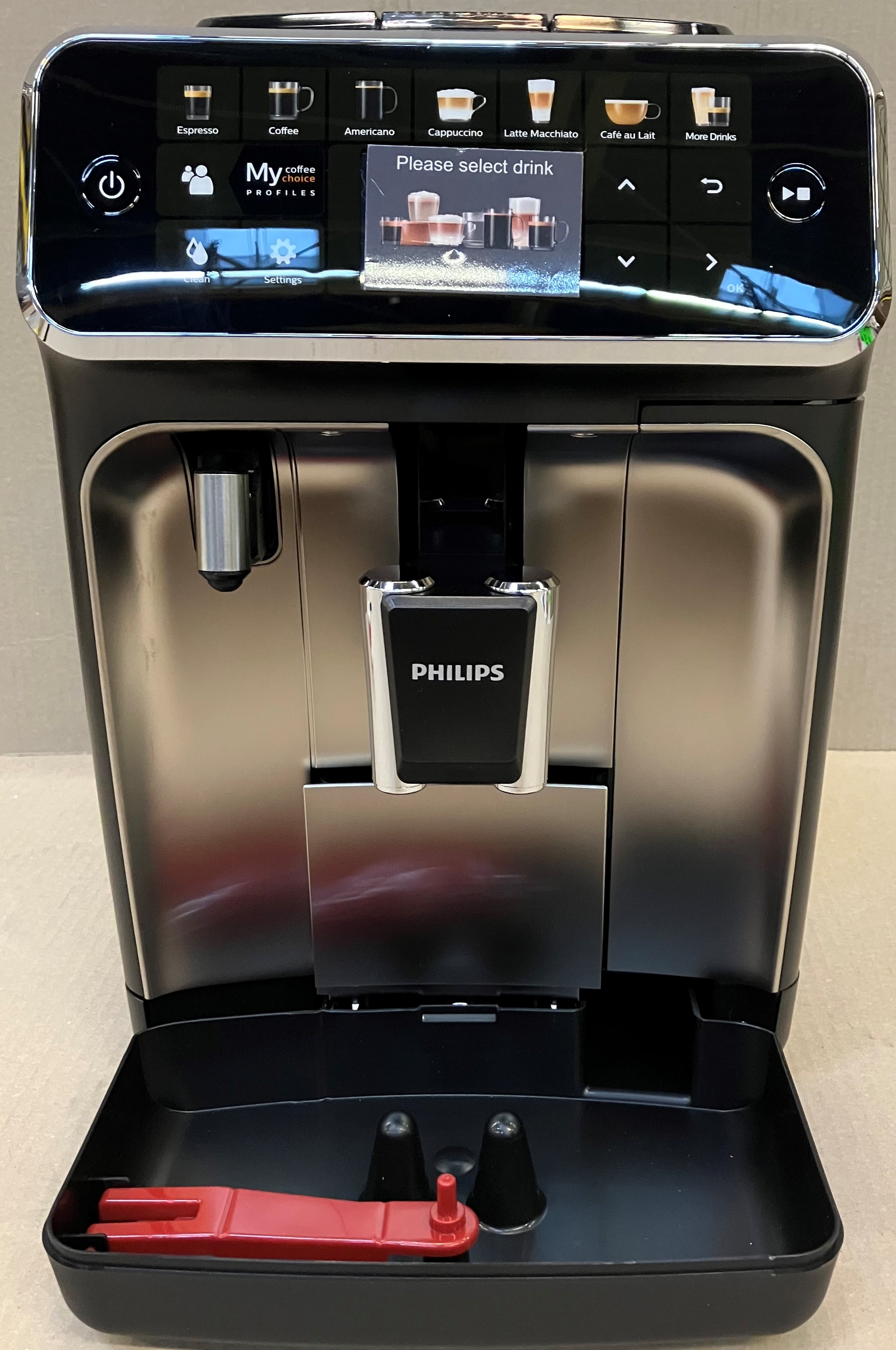 OUTLET - Ekspres ciśnieniowy PHILIPS Series 5400 LatteGo EP5447/90 Czarno-srebrny