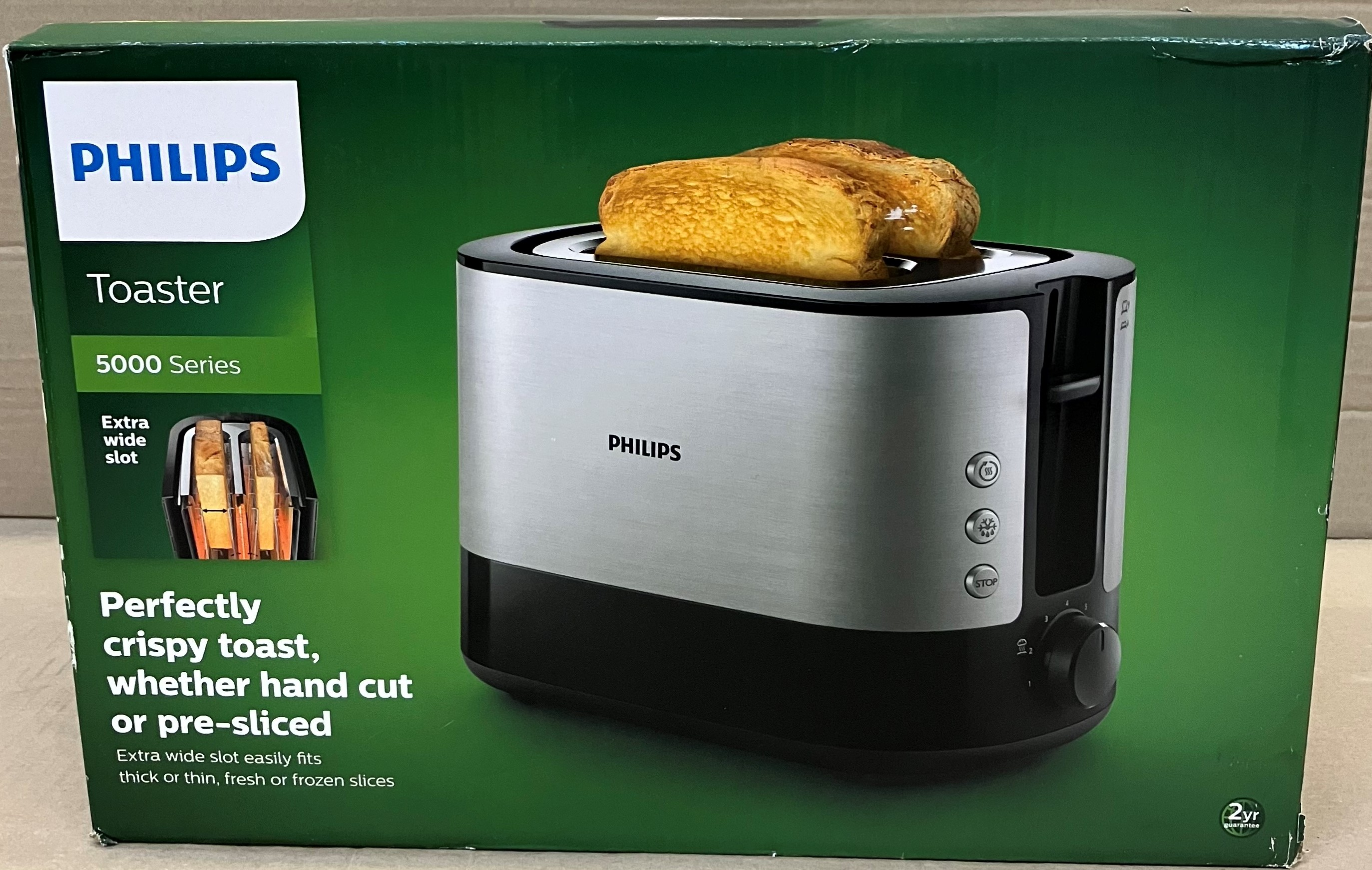 OUTLET - Toster PHILIPS Viva Collection HD2637/90 Srebrno-czarny