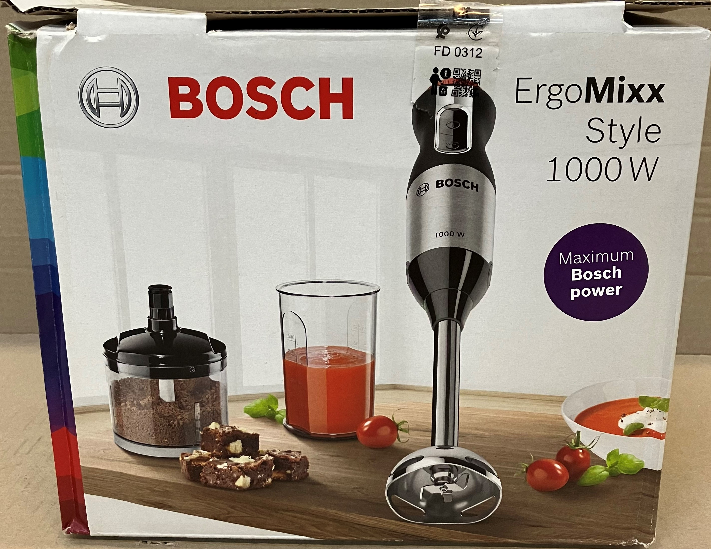OUTLET - Blender ręczny BOSCH MS6CM6120 ErgoMixx Style Czerwono-srebrny