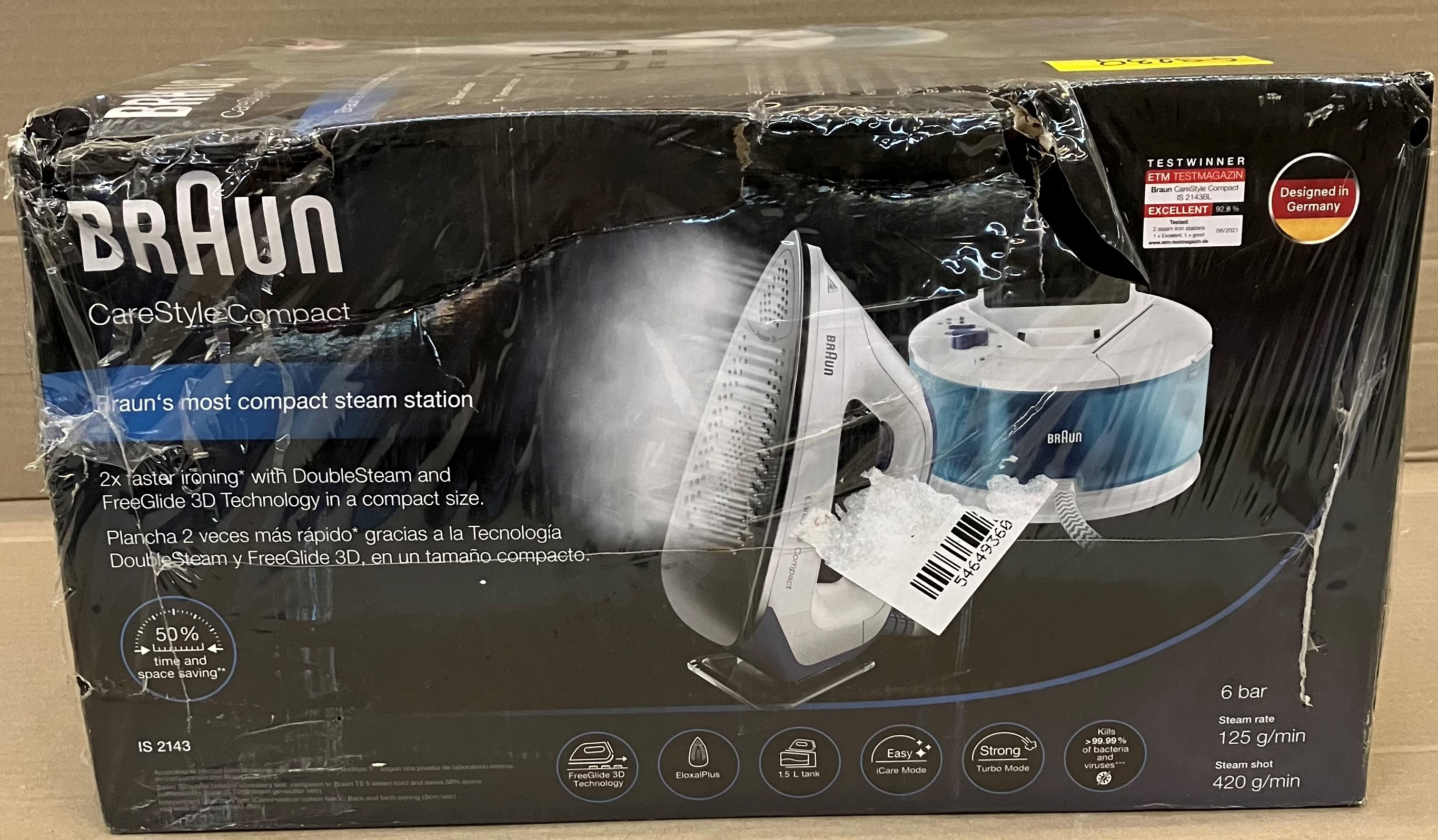 OUTLET - Generator pary BRAUN IS2143BL CareStyle Compact Biało-niebieski