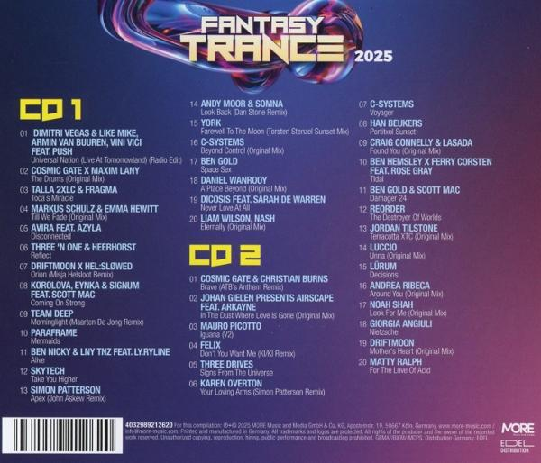 CD-Cover mit mehreren Textelementen und Farbverläufen, blaue und lila Töne.