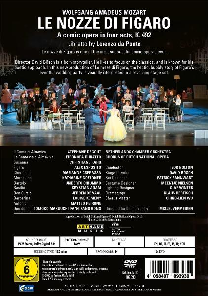 Wolfgang Amadeus Mozart - LE NOZZE DI FIGARO DNO 2016  - (DVD)