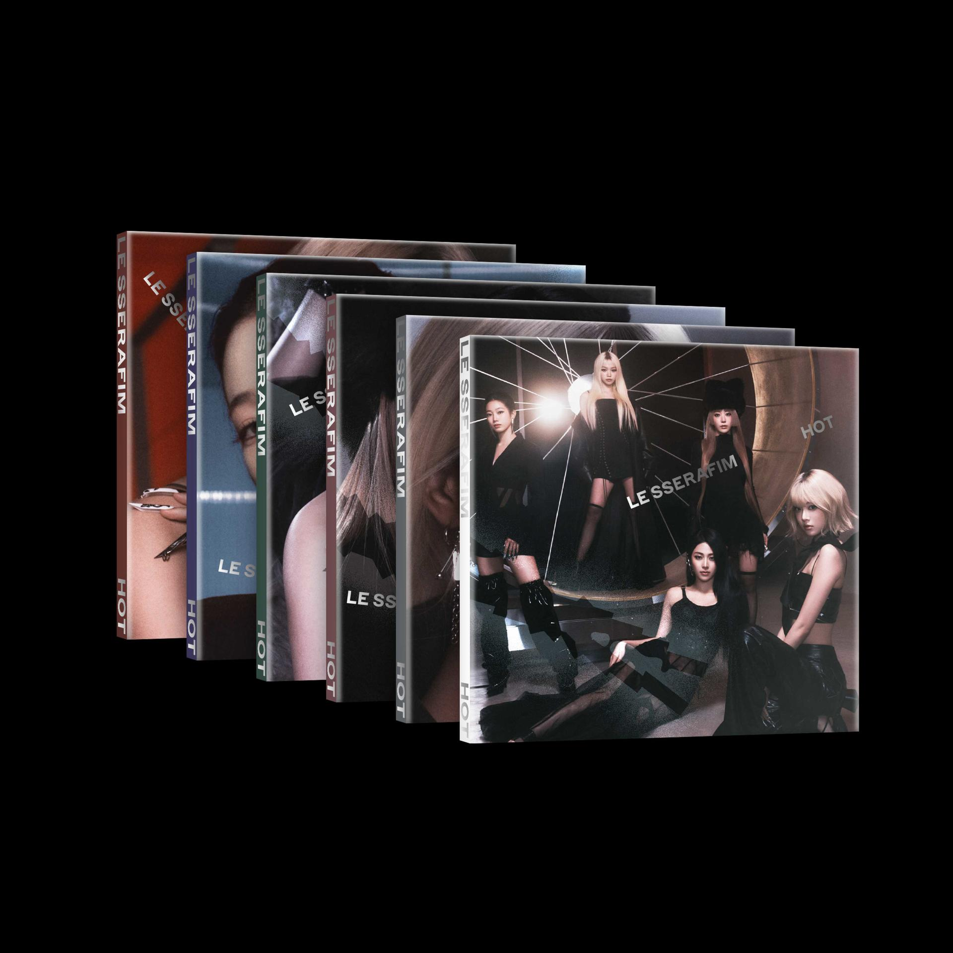 CD-k egymásra rakva. Több album borítója egy női csoporttól. Fekete háttér.