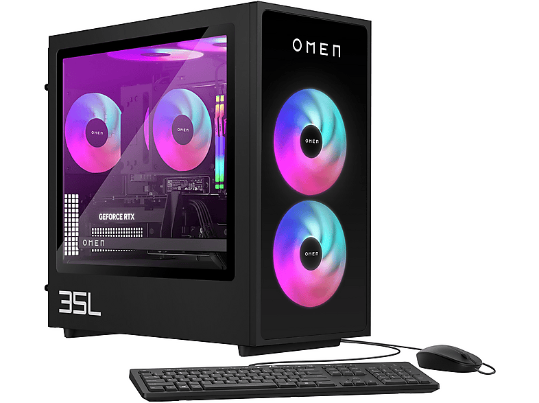 Thumbnail - HP OMEN 35L GT16-0379ng PC, Gaming PC mit Intel® Core™ i7 i7-14700F Prozessor, 32 GB RAM, 1 TB SSD GeForce RTX™ 5070, Wi...