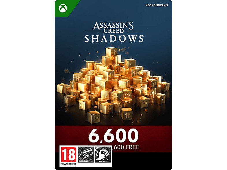 Xbox Series X S Microsoft C2C Assassin's Creed Shadows: 6600 Helix Pack (Código de descarga)