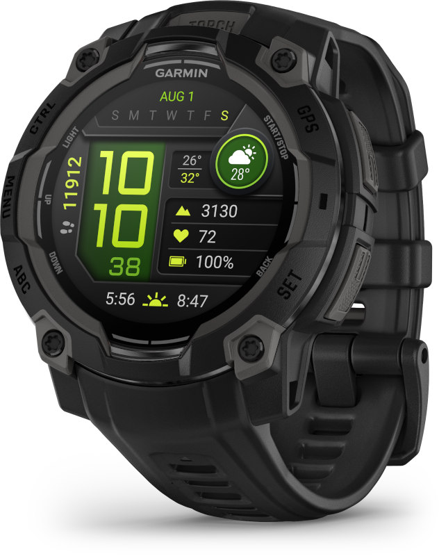 GARMIN Instinct 3 AMOLED okosóra, fekete, 45mm (010-02936-00)