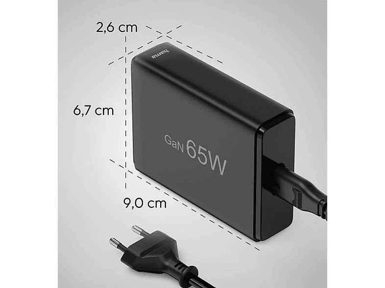Ładowarka sieciowa HAMA 201979 65W Czarny – zdjęcie 3