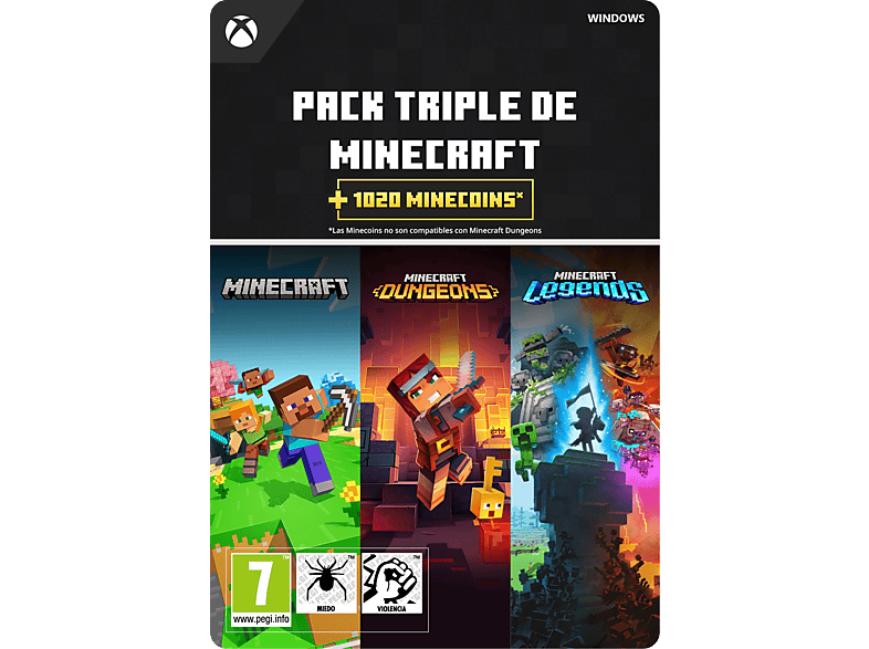 PC Minecraft Triple Bundle con 1020 Minecoins (Código de descarga)
