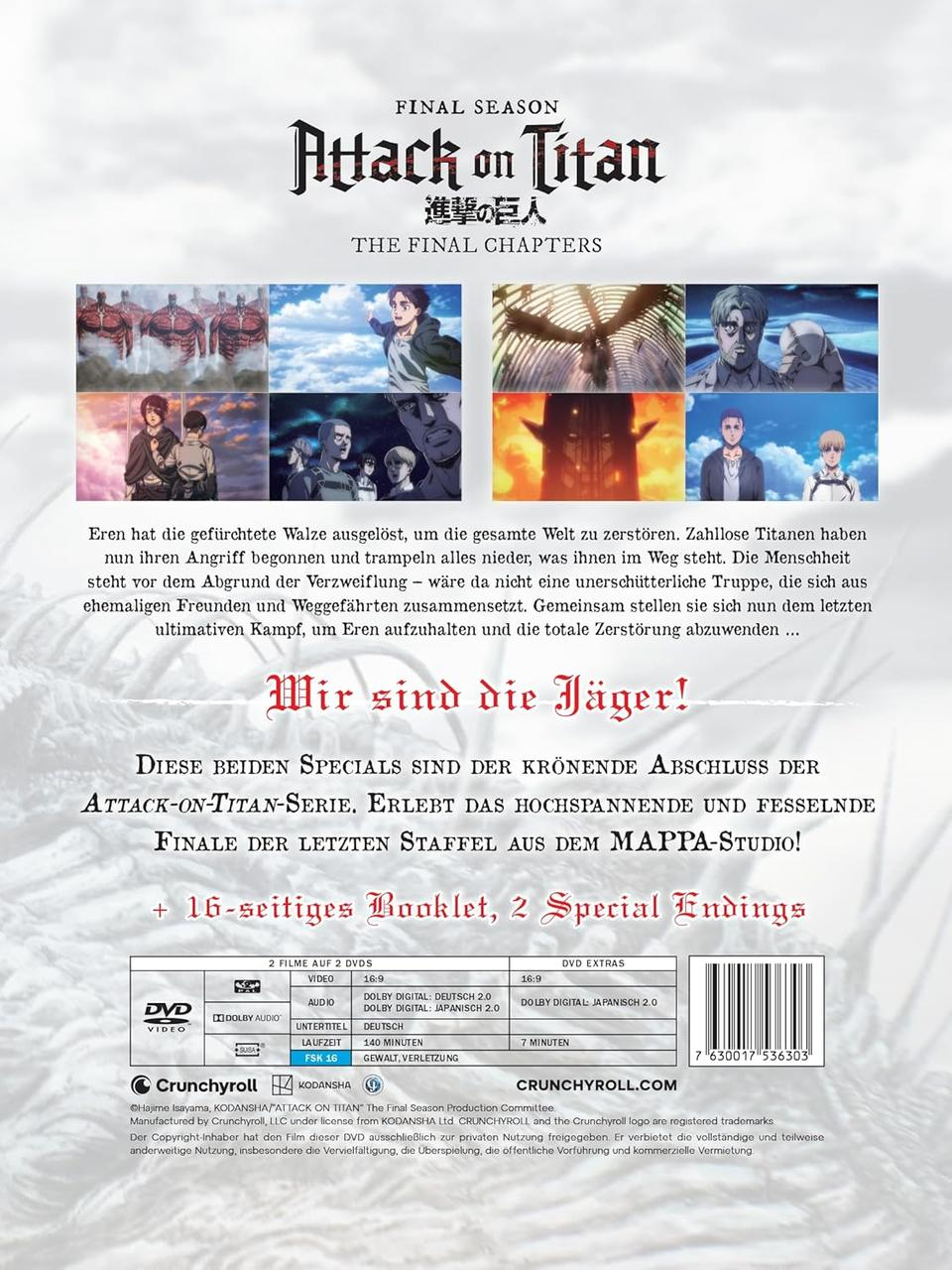 DVD-Hülle zeigt Anime-Figuren auf weißem Hintergrund mit Titeln auf Japanisch und Englisch.
