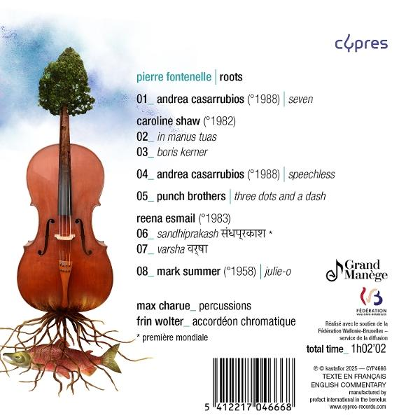 Ein Musik-CD-Cover mit Noten und einer Geige.