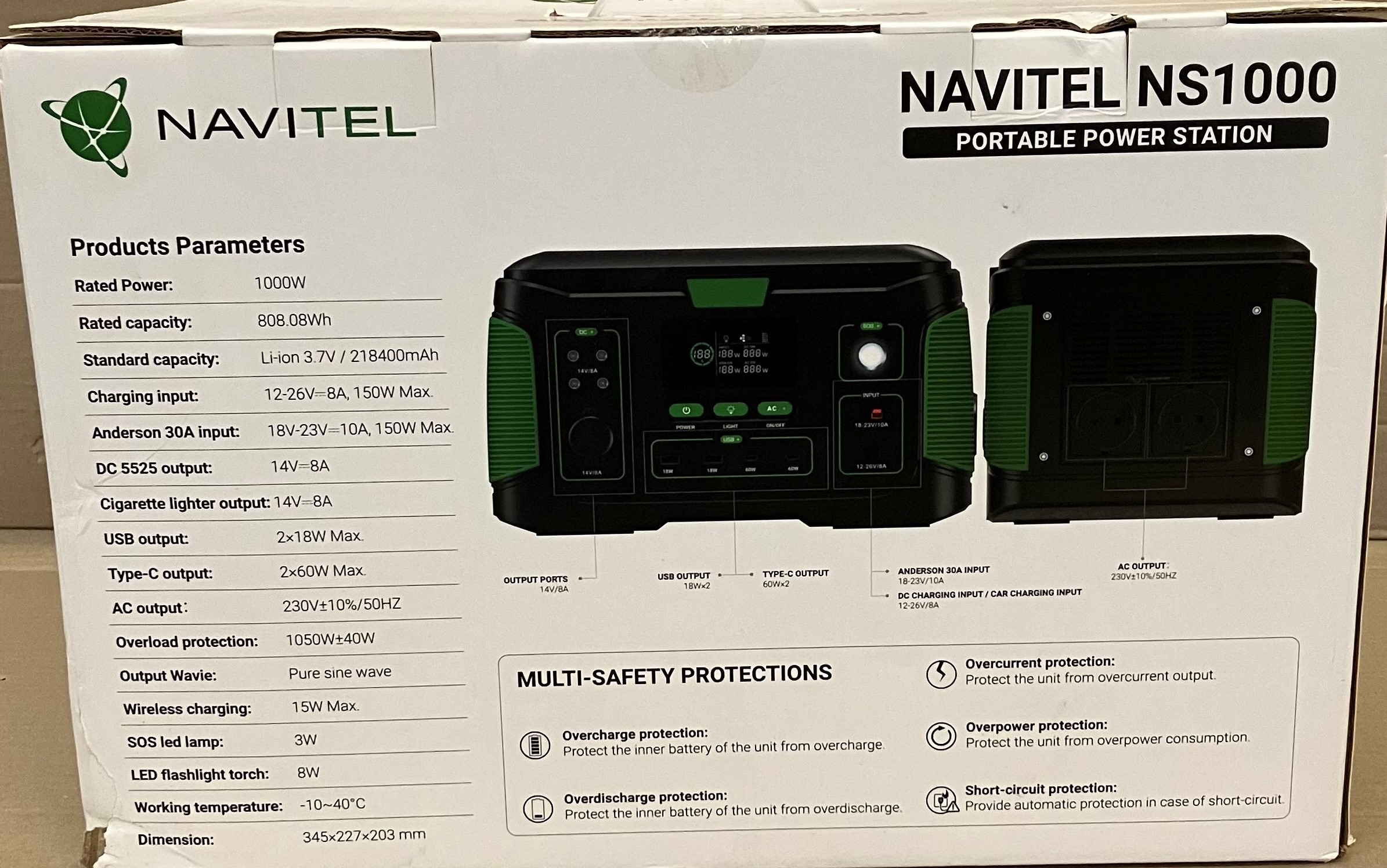OUTLET - Stacja zasilania NAVITEL NS1000 Czarny