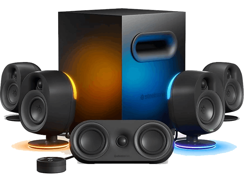 Steel Series Arena 9, Subwoofer, Gaming 5.1 RGB, Negro