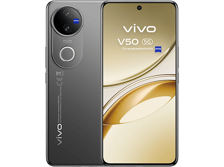 vivo V50, Satin Black, 512 GB, 12 GB RAM, 6.77 AMOLED, Snapdragon® 7 Gen3 2.63GHz*1, 6000 mAh