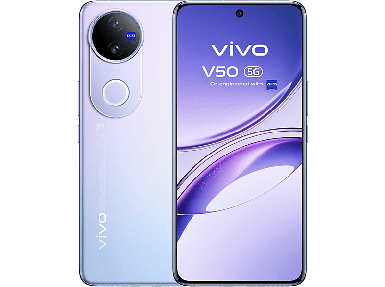 vivo V50, Mist Purple, 512 GB, 12 GB RAM, 6.77 AMOLED, Snapdragon® 7 Gen3 2.63GHz*1, 6000 mAh