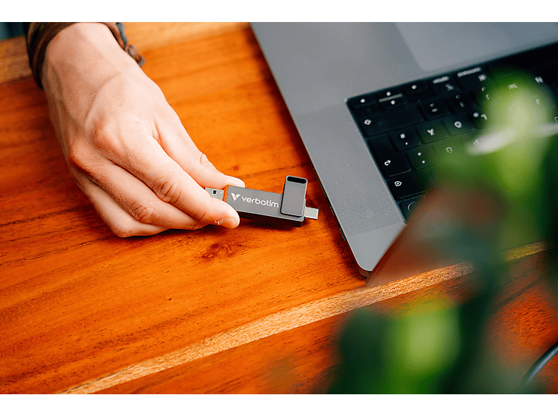 Thumbnail - VERBATIM Dual QuickStick SSD USB-A/C 3.2 Gen1 USB-Stick, 128 GB, 550 MB/s, Grau