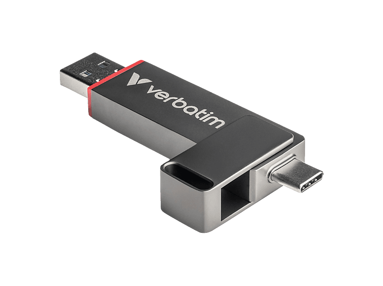 VERBATIM Dual QuickStick SSD USB-A/C 3.2 Gen1 1TB USB-Stick, 1 TB, 550 MB/s, Grau