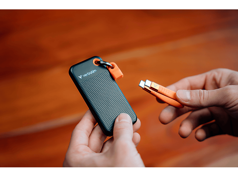 Thumbnail - VERBATIM Pocket USB 3.2 Gen 2 Festplatte, 1 TB SSD, extern, Schwarz/Orange