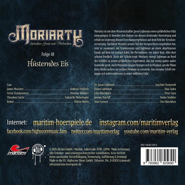 Buchcover für ein deutsches Hörspiel. Text und Bilder sind sichtbar.