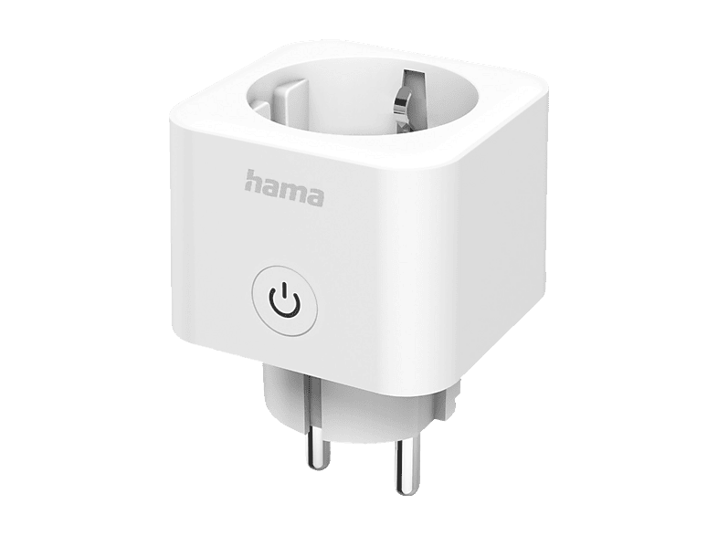Hama 176654 Smarte WLAN-Steckdose, Matter, sprach-/appgesteuert, Weiß