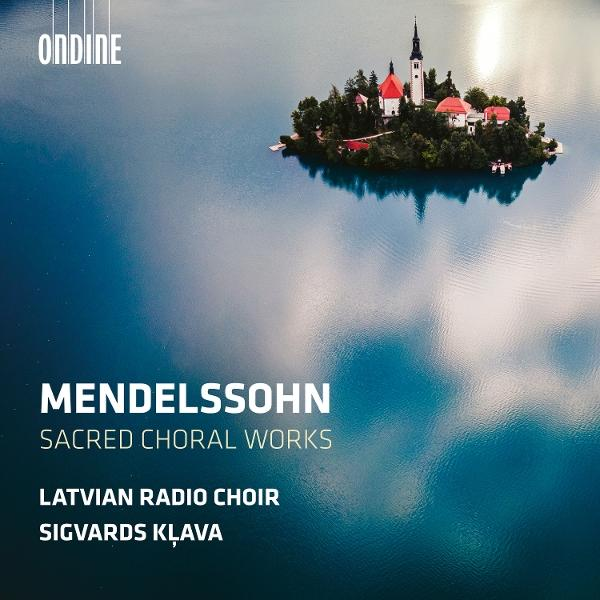 Albumcover von Mendelssohns Sacred Choral Works. Zeigt eine Insel in einem See.