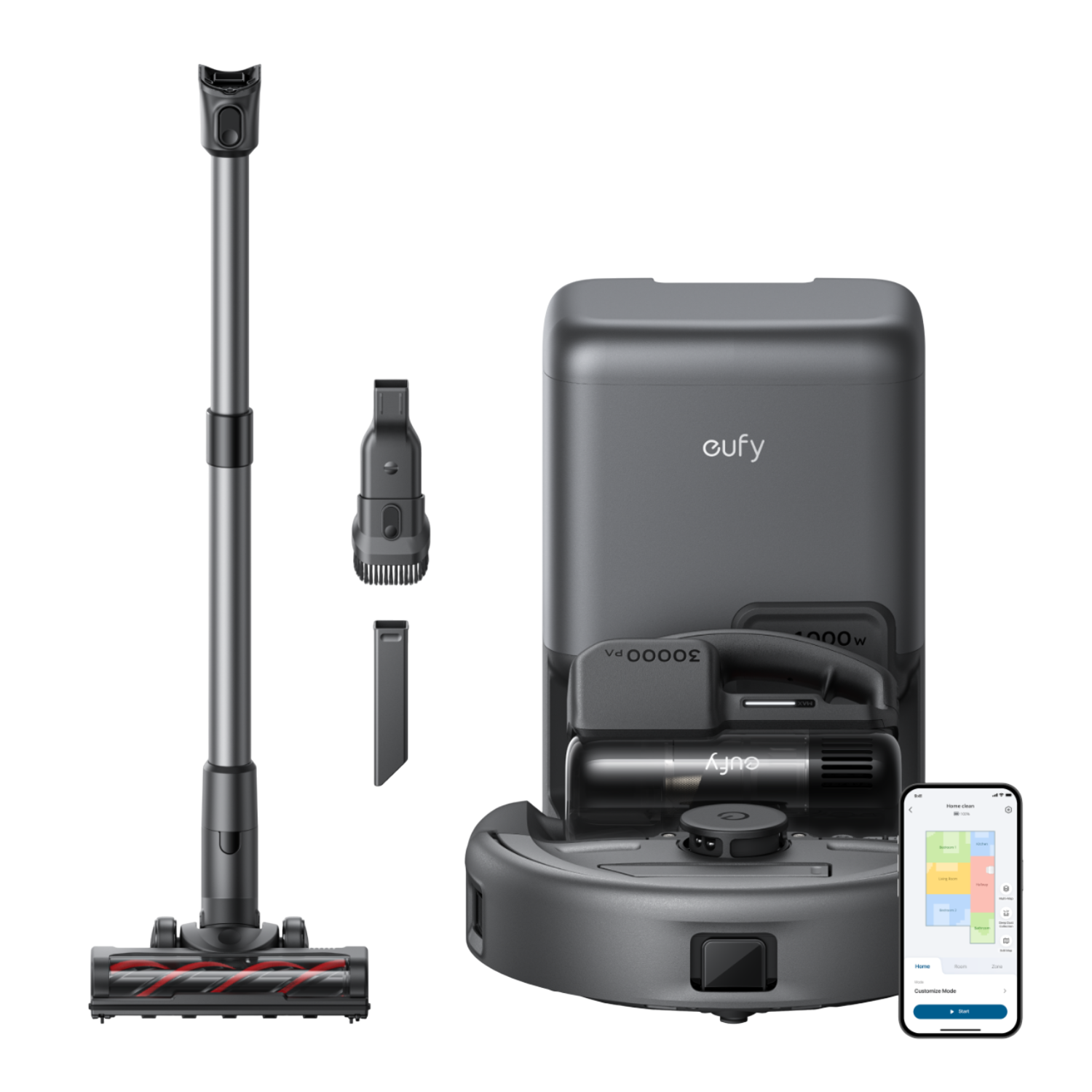 Eufy Robot Vacuum 3-in-1 E20 Robotstofzuiger Grijs afbeelding