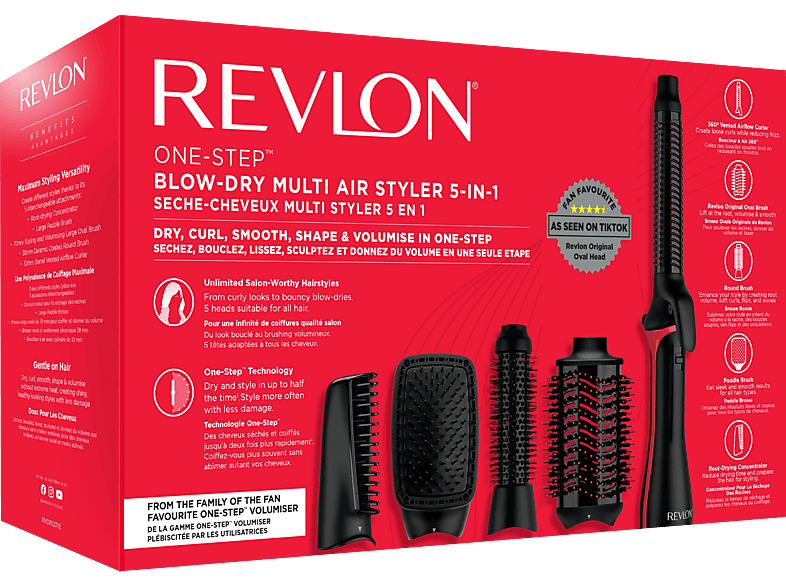 Revlon RVDR5371E 5in1 Multistyler Schwarz, 5 Aufsätze — Foto 2 von 2