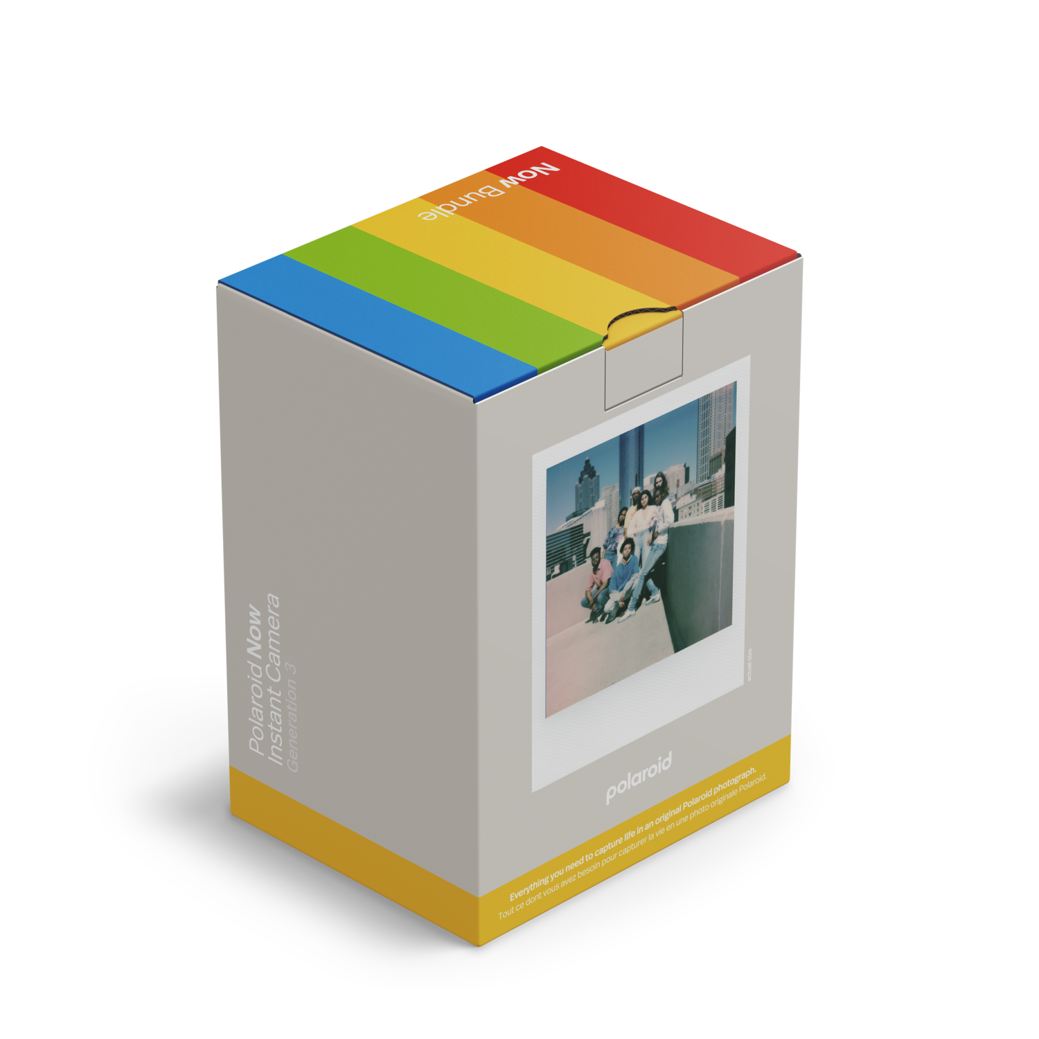 Polaroid Now Gen 3 Pebble White + Color Film Bundle (8 Foto's) Instant Camera