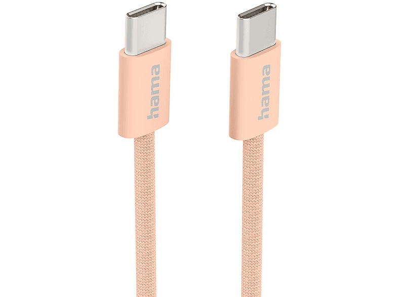Kabel USB-C - USB-C HAMA 201727 1 m Pomarańczowy – zdjęcie 2