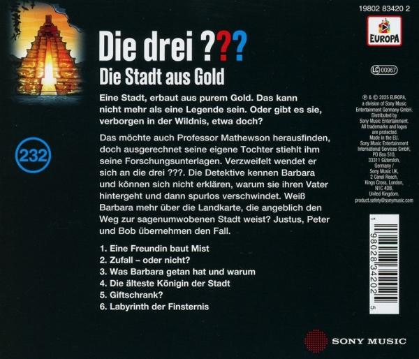 Ein CD-Cover mit Text und einer Grafik eines Tempels. Der Text ist auf Deutsch.